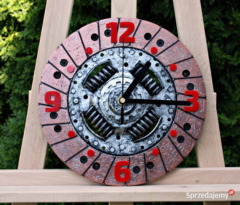 Zegar tarcza sprzęgła scrap metal art 24 loft Dębica sprzedam