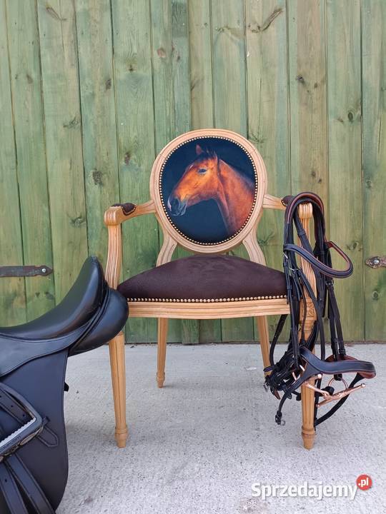 Fotel drewniany medalion Bukowina Sycowska