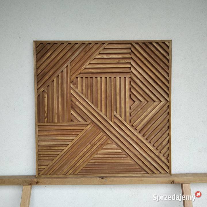 3D Przestrzenny obraz mozaika z drewna 80x80 Gdynia
