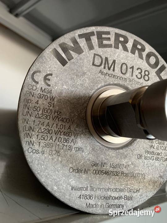 Interroll DM 0138 Drum Motor 370W M34 138mm x Warszawa