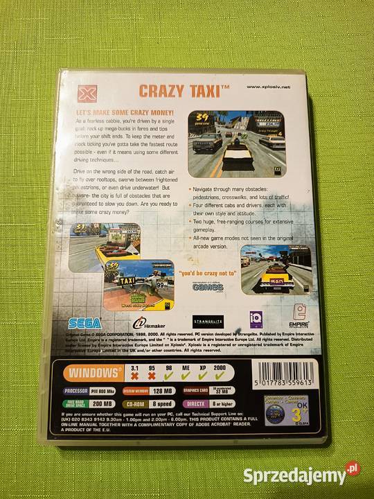 Crazy Taxi Gra Komputerowa Unikat SEGA Dreamcast symulacje