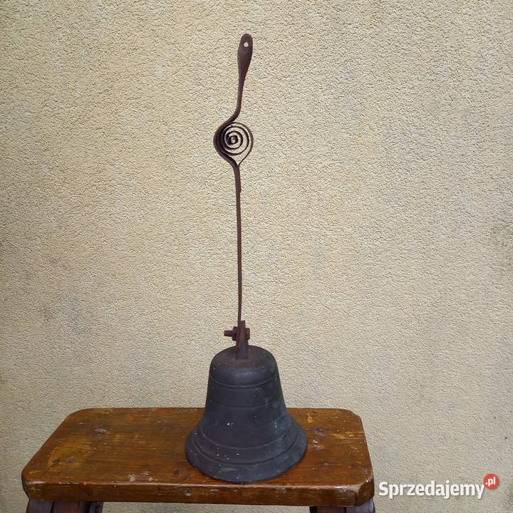 Duży stary dzwonek sklepowy z brązu