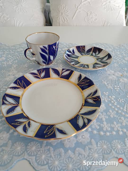 Trio porcelana Łomonosov Poznań