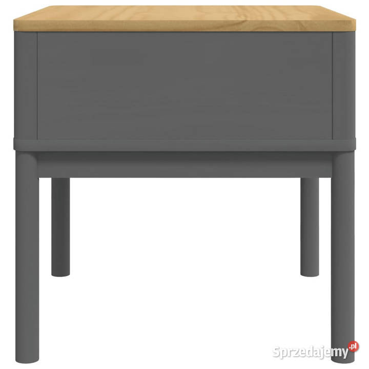 Stolik na lampę FLORO szary 55x55x54 lite drewno Warszawa