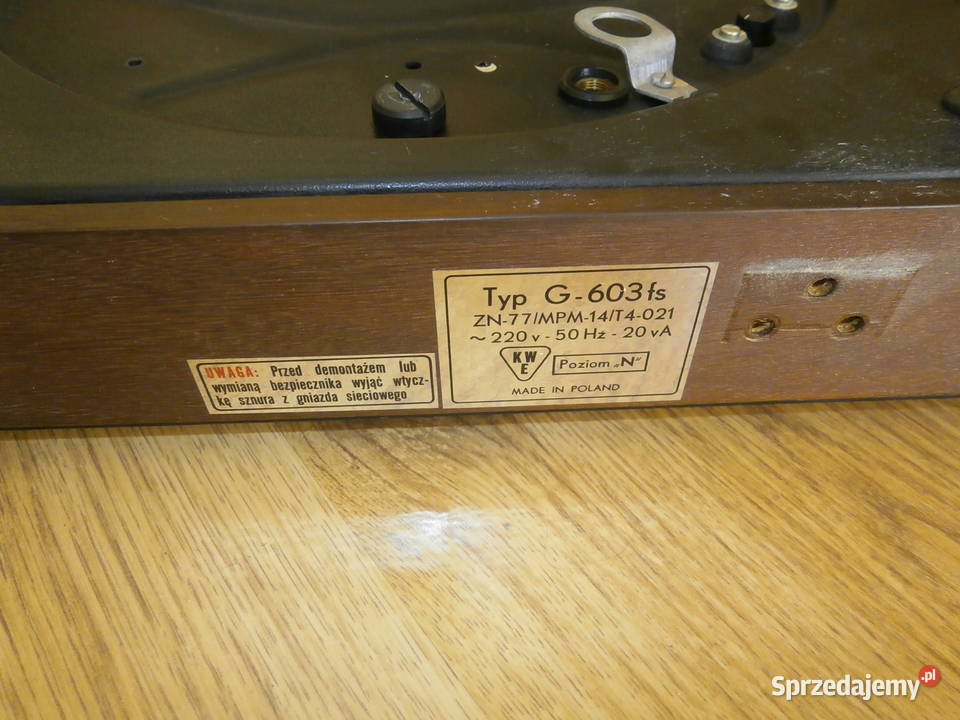 GRAMOFON FONICA G 603 BERNARD plinta zdrowa Łódź sprzedam