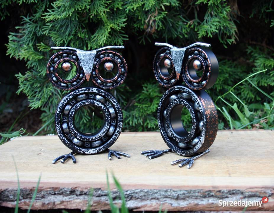 Figurka Sowa Statuetka scrap metal art Loft Dębica