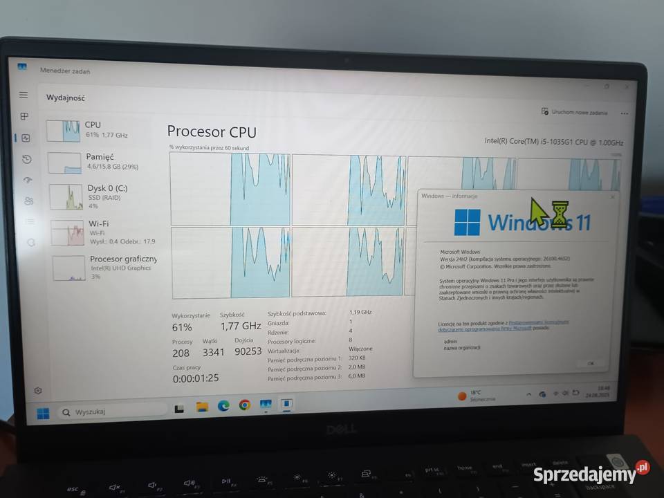 Dell Vostro 5401 i51035G1 16 GB RAM SSD NVMe