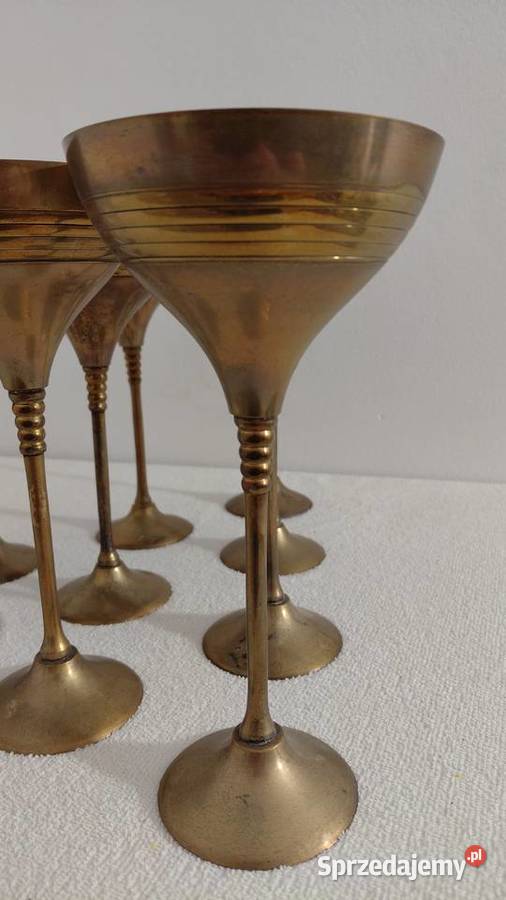 Kielichy z Mosiądzu 10 vintage Krzykawa