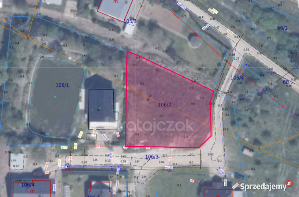 sprzedaży działki Miłocin 952m2 woda pomorskie