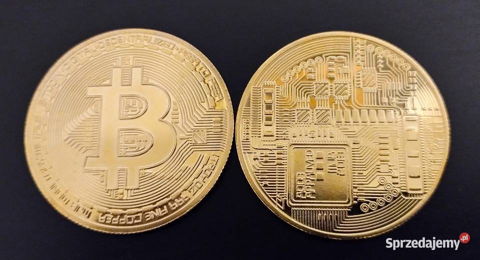 Bitcoin moneta pamiątkowa pozłacana Pozostałe mazowieckie Wołomin