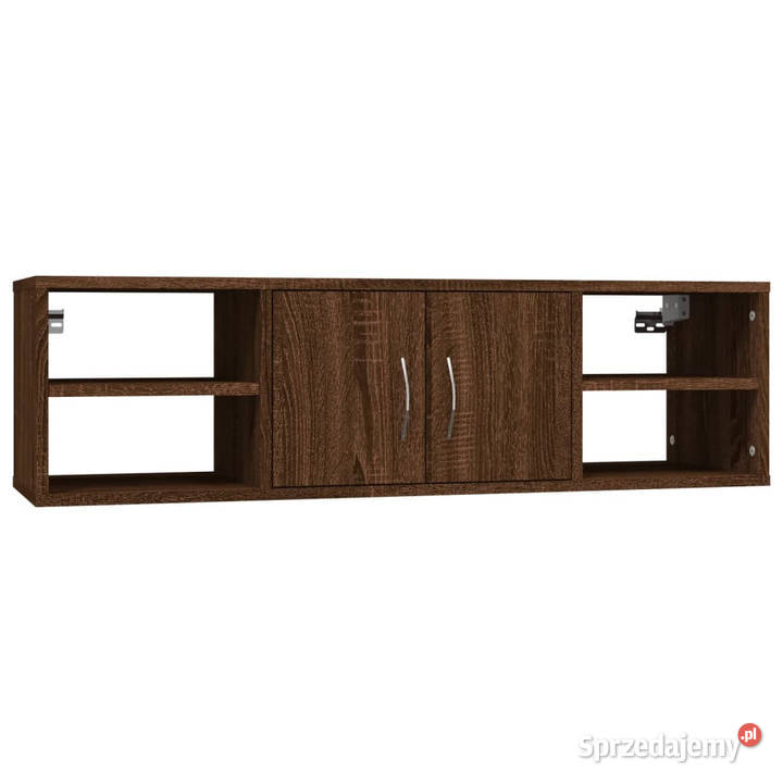 Półka ścienna brązowy dąb 102x30x29 WM826365 mazowieckie Warszawa