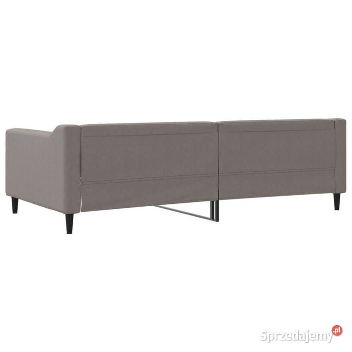 Sofa z funkcją spania kolor taupe obita tkaniną Warszawa sprzedam