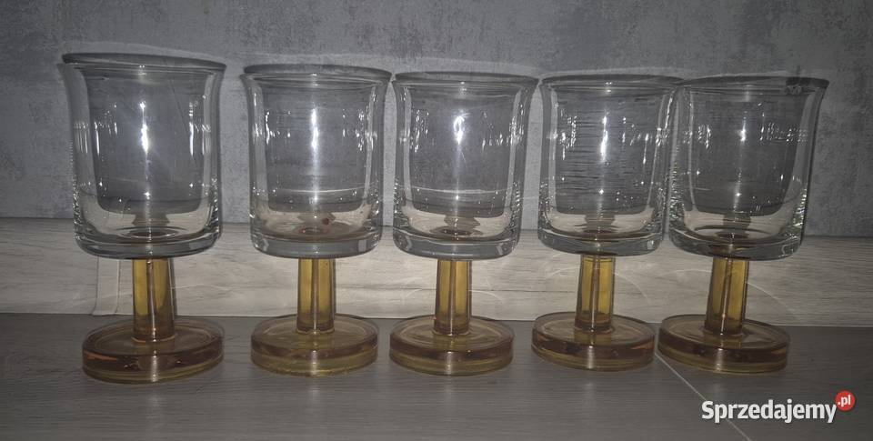 Kieliszki szklanki pucharki PRL Vintage 18 sztuk Łódź