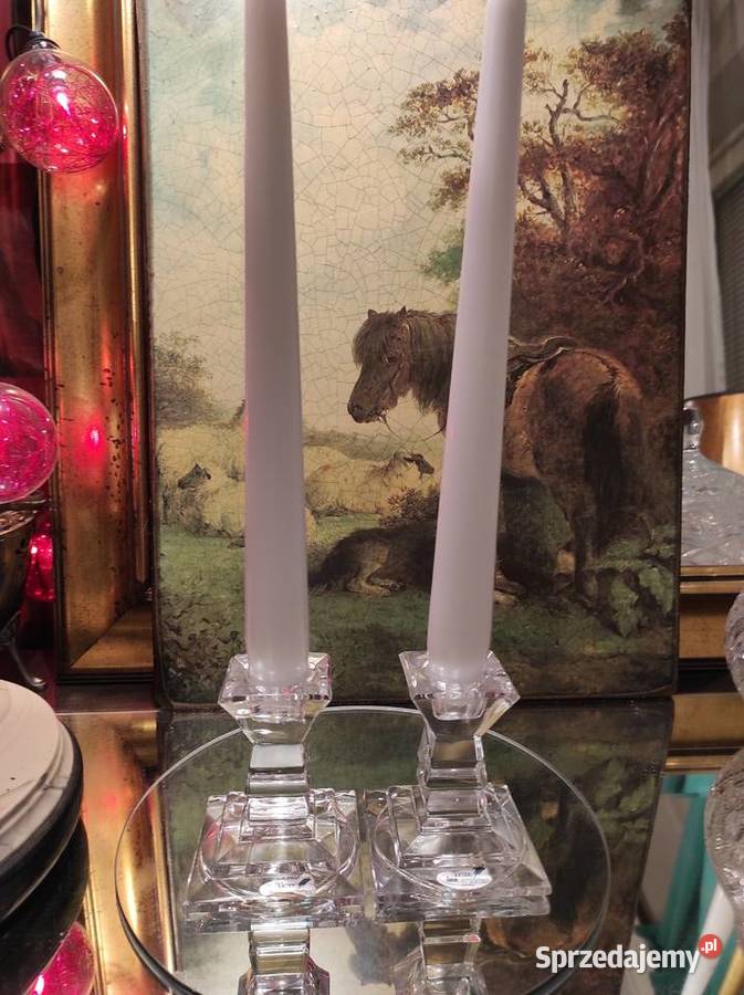 ZESTAW KRYSZTAŁOWYCH ŚWIECZNIKÓW STOŁOWYCH Pabianice