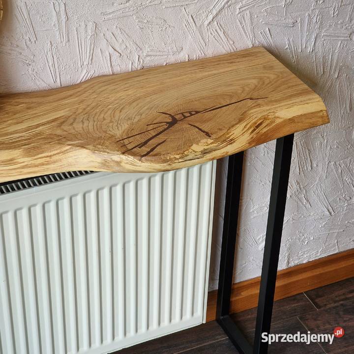 Konsola loft BLAT DĘBOWY z naturalną krawędzią Bartoszyce