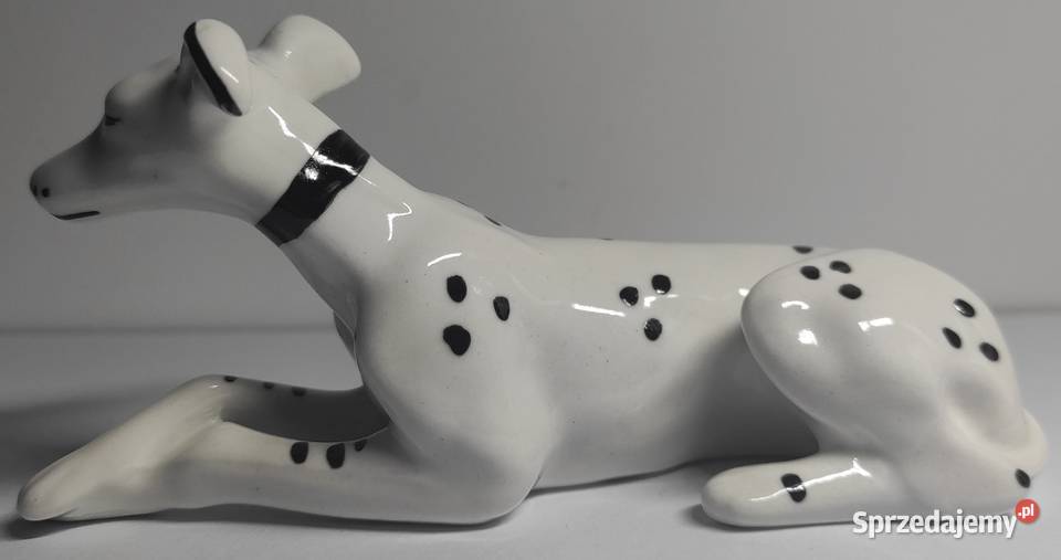 Pies Dalmatyńczyk figurka porcelana Ceroc Warszawa