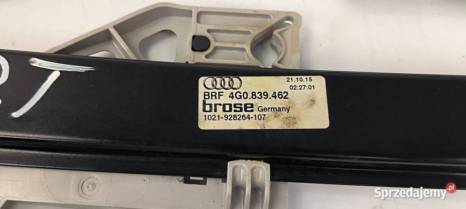 PODNOŚNIK SZYBY PT AUDI A6 C7 LIFT 4G0839462 osobowe Lipno