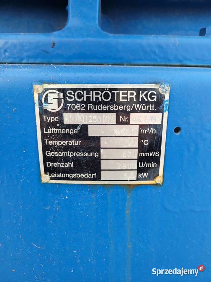 Wentylator Schroter 11 kW Miastko