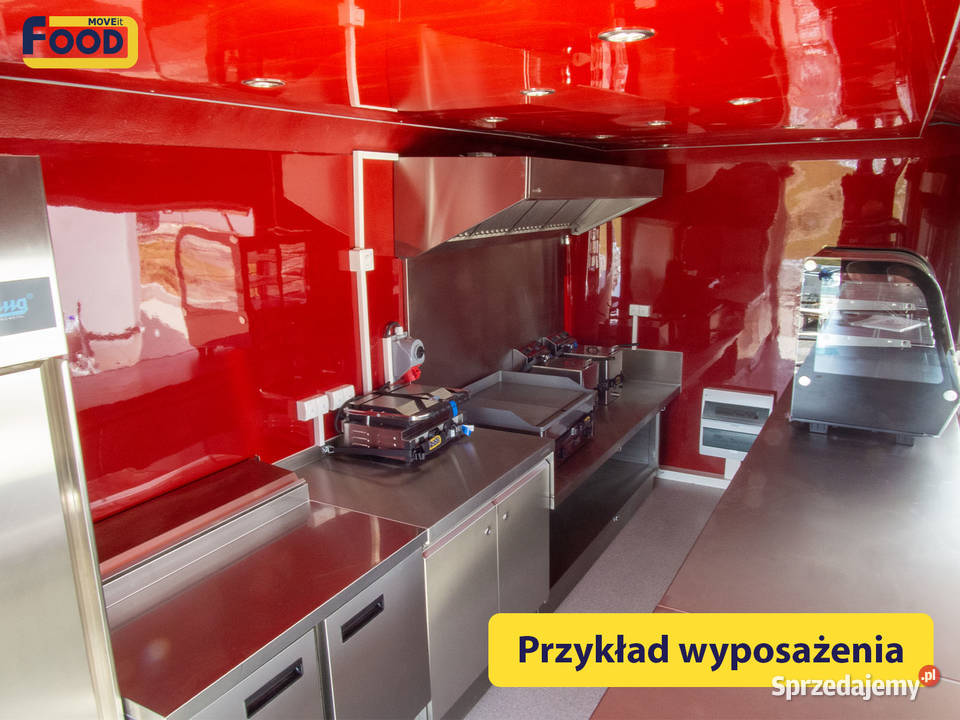 Nowa czerwona przyczepa gastronomiczna 4m food kujawsko-pomorskie Inowrocław