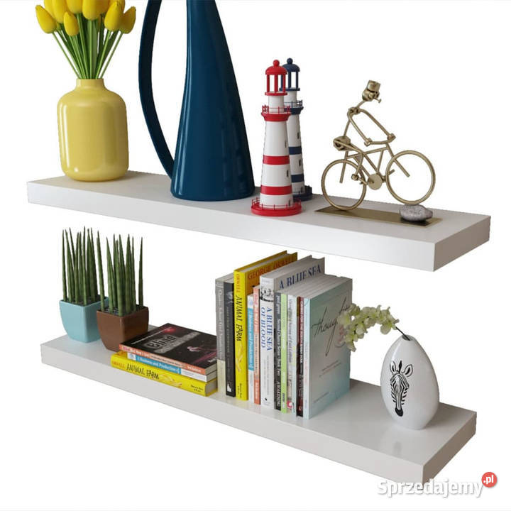 Półki na książkiDVD 2 białe MDF WM242184 Warszawa