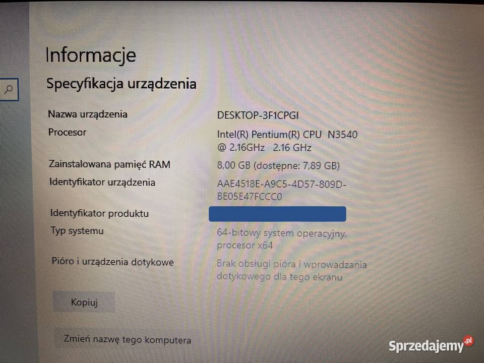 Lenovo G5030 156 Pentium N3540 8 GB RAM SSD Liczba rdzeni 4 Łódź