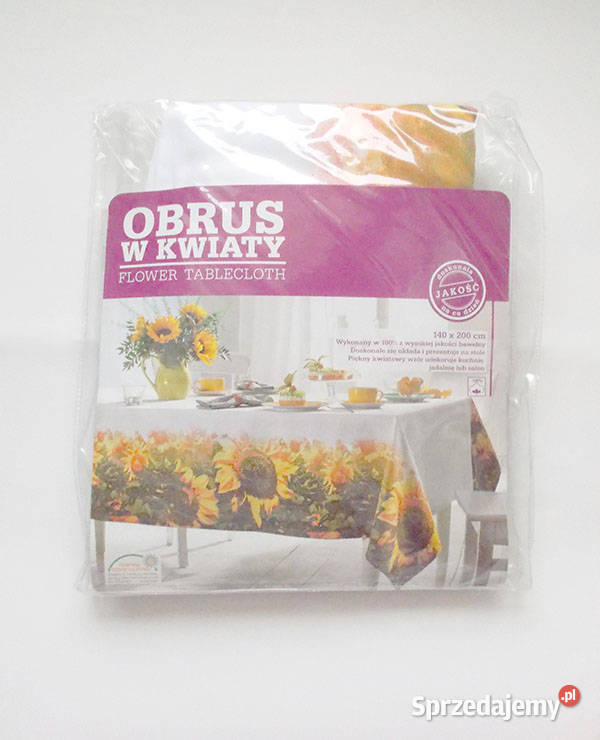 słoneczniki obrus kwiaty obrus obrus ze kujawsko-pomorskie Bydgoszcz