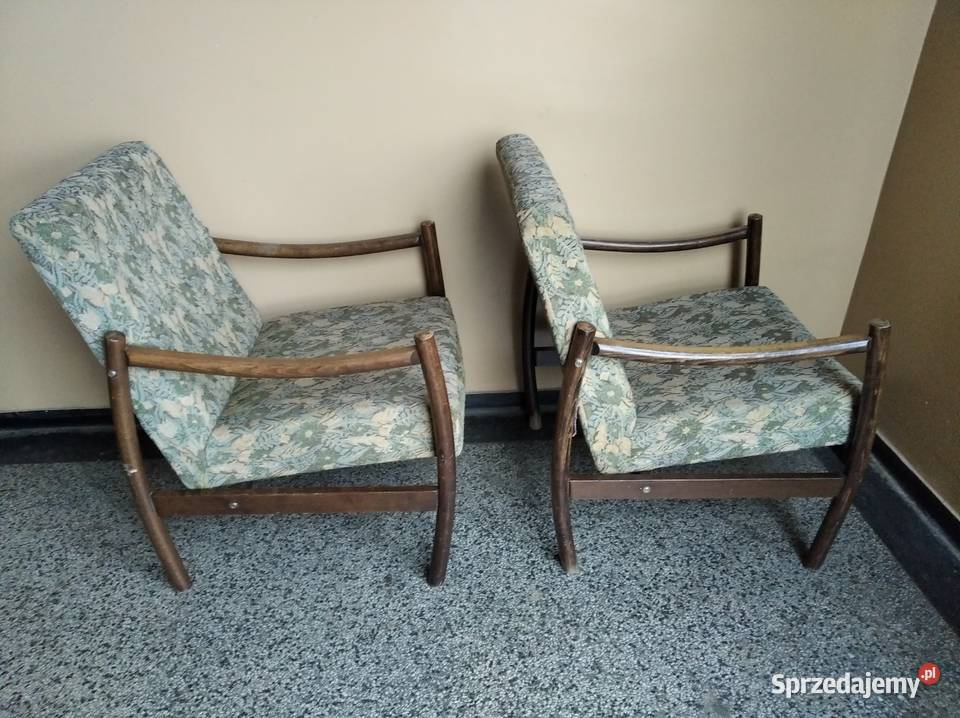 OKAZJA Fotel Gięty Fotele Gięte PRL Typ B8410 2 gięte sprzedam