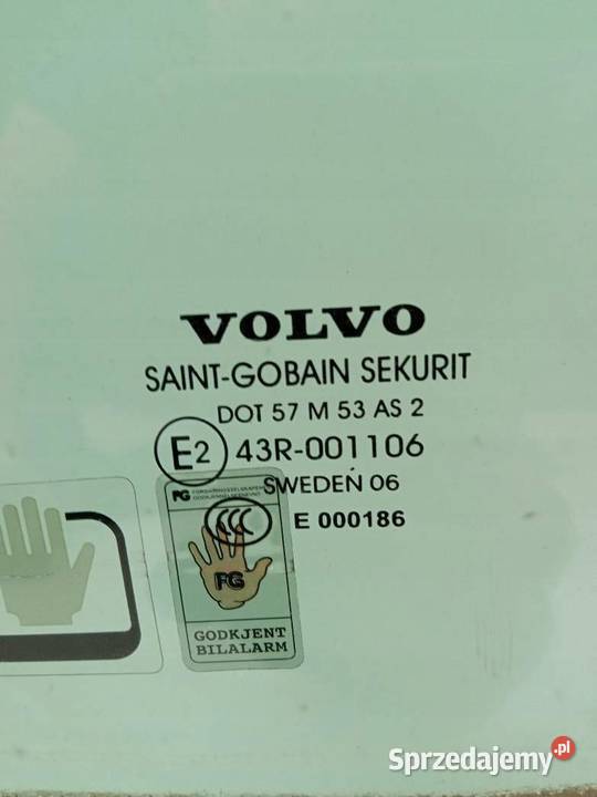 SZYBA DRZWI LEWY PRZÓD 06 R 5D SEDAN Volvo S80 sprzedam