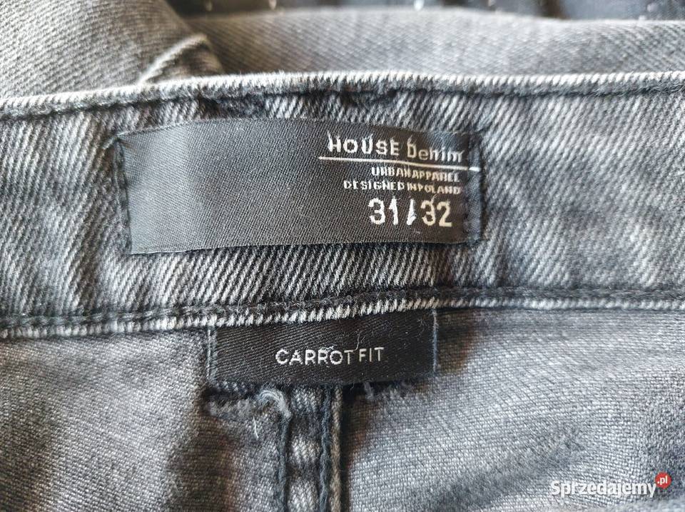 jeansy męskie House czarny denim spodnie 3132