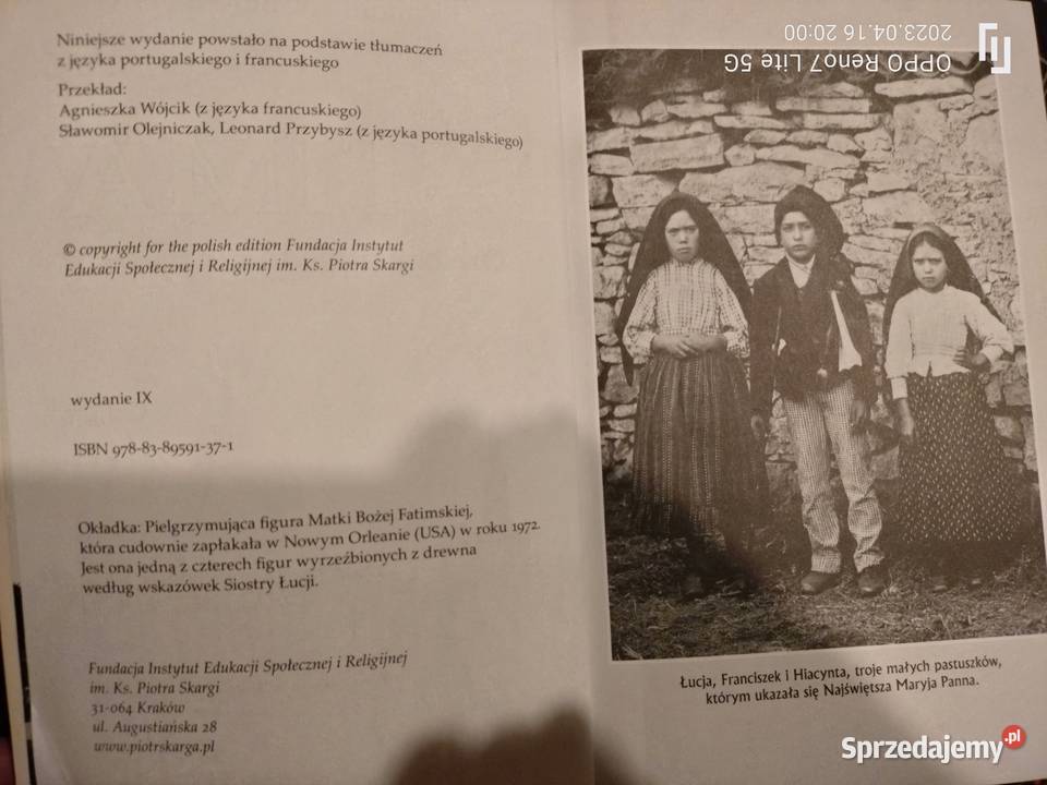 Książka Fatima Orędzie tragedii czy nadziei wielkopolskie sprzedam