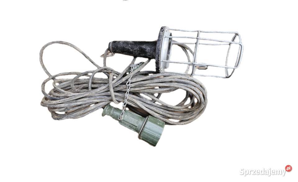 Lampa warsztatowa kanałowa wojskowa 12m przewodu Pozostałe Zielęcice