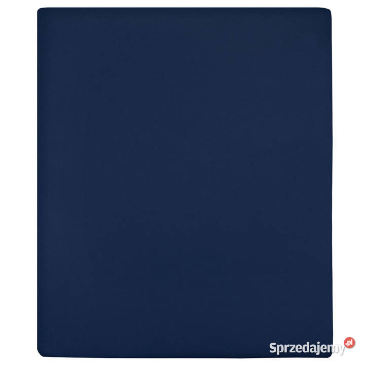 Prześcieradła 2 granatowe 140x200 dżersej Warszawa