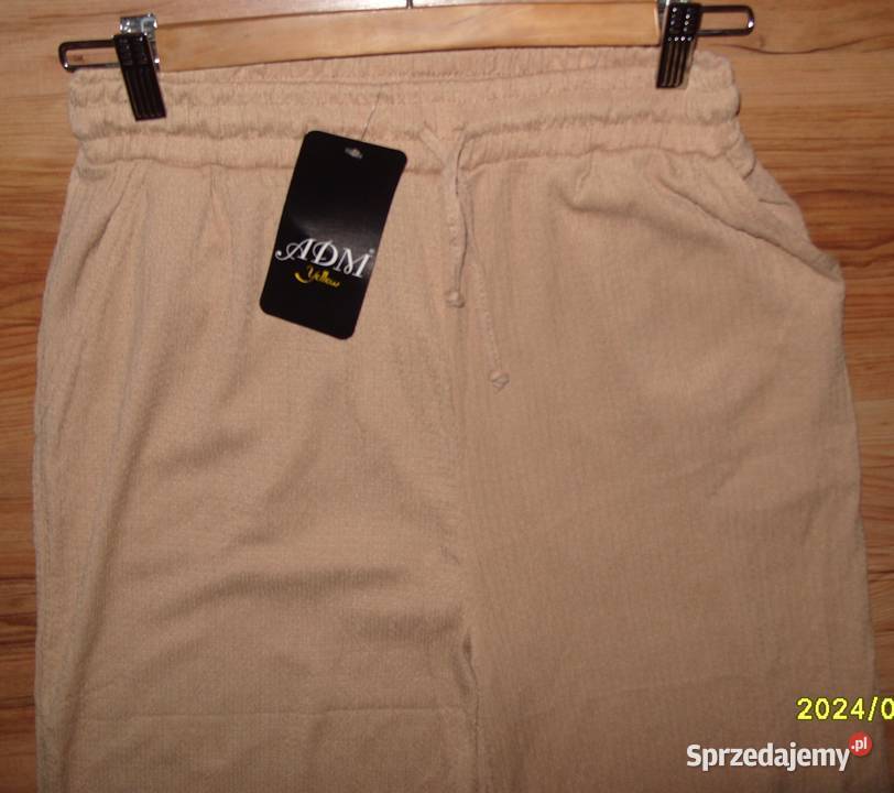 ADAM NOWE szerokie spodnie Capucino r L XL Rawicz