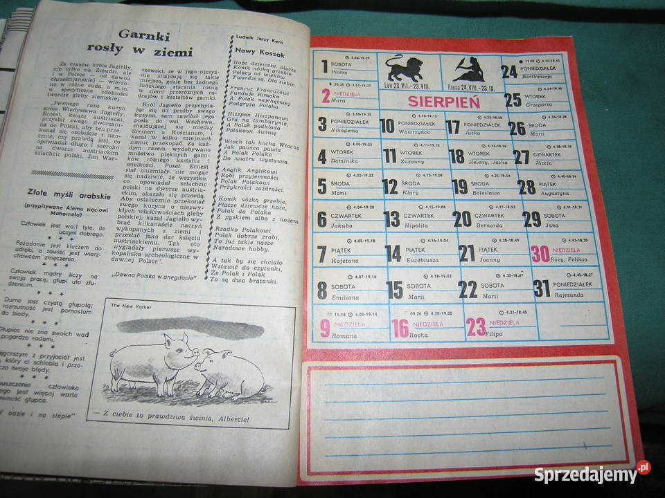 Poradnik rolnika i pszczelarza kalendarz 1987r miękka Bartków