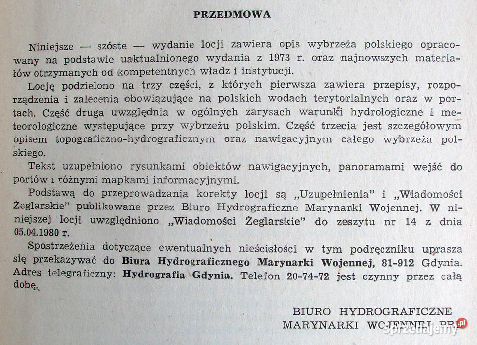 Locja Bałtyku 502 cz południowa wybrzeże polskie Limanowa