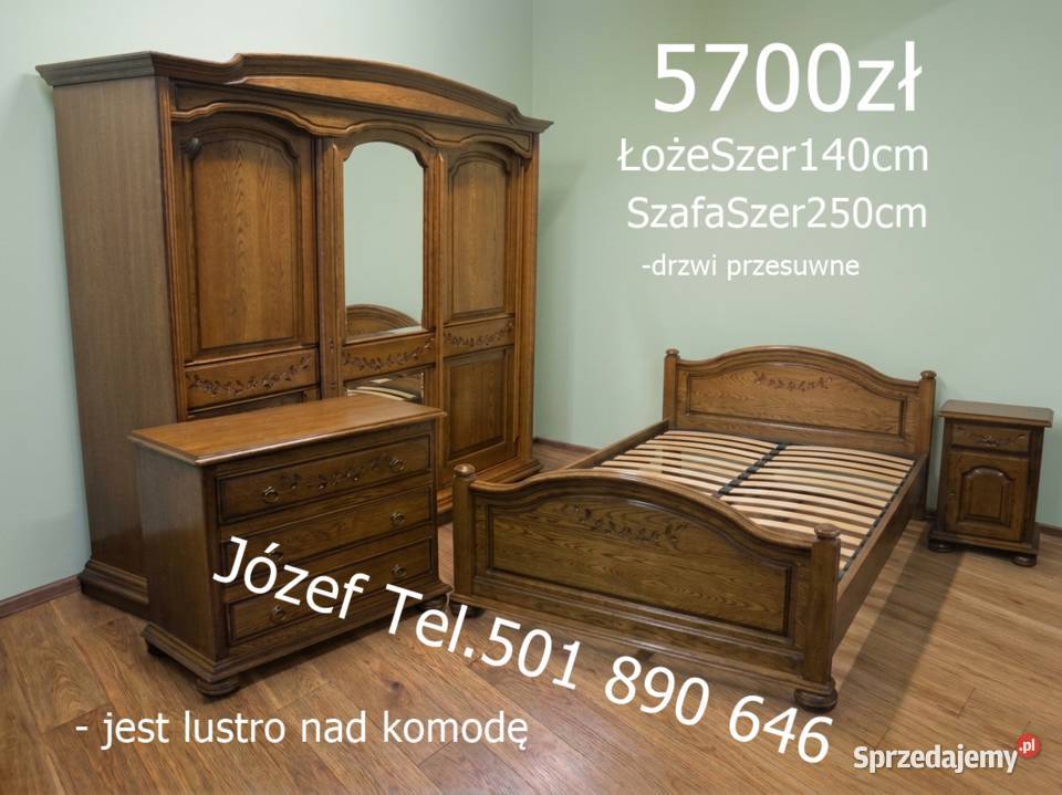 Piękna Sypialnia Dębowa sprzedam meble do