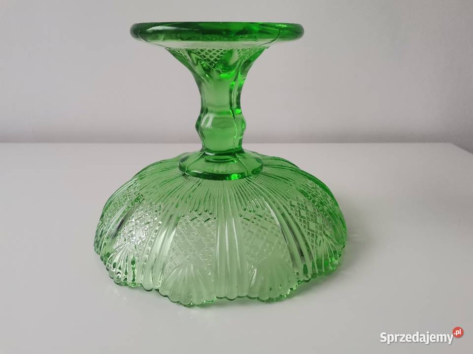 Stara zielona patera owocarka kat 320 HSG Porcelana i szkło Katowice