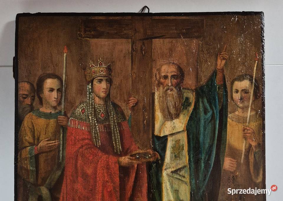 Ikona Podwyższenia Krzyża Pańskiego 0143 Malarstwo mazowieckie Warszawa