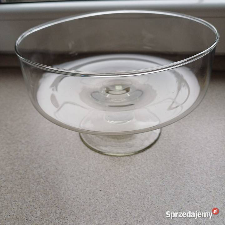 Patera szklana na nóżce na owoce cukierki Sieradz sprzedam