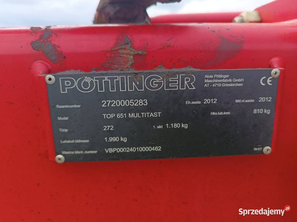 Zgrabiarka Pottinger Eurotop 651A nieuszkodzony Suwałki sprzedam