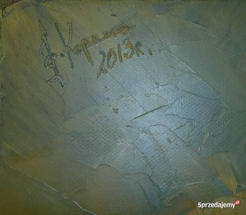 obraz olejny W porcie Justyna Kopania 30x30 Warszawa