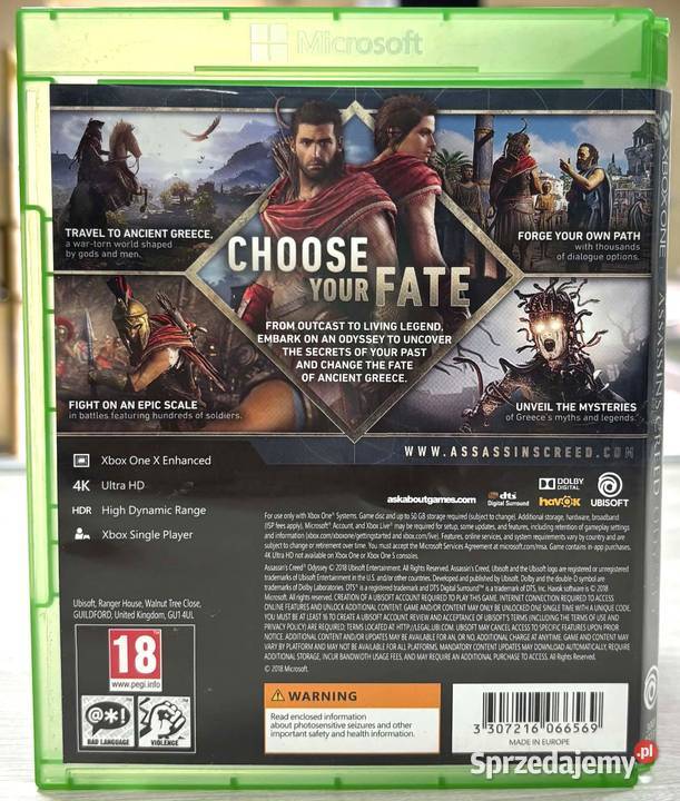 Xbox One Assassins Creed Odyssey Elbląg