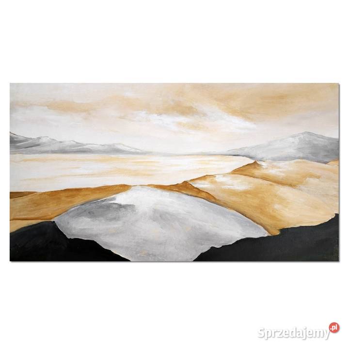 Zatoka abstrakcyjny krajobraz minimalistyczny Obrazki i obrazy pomorskie sprzedam