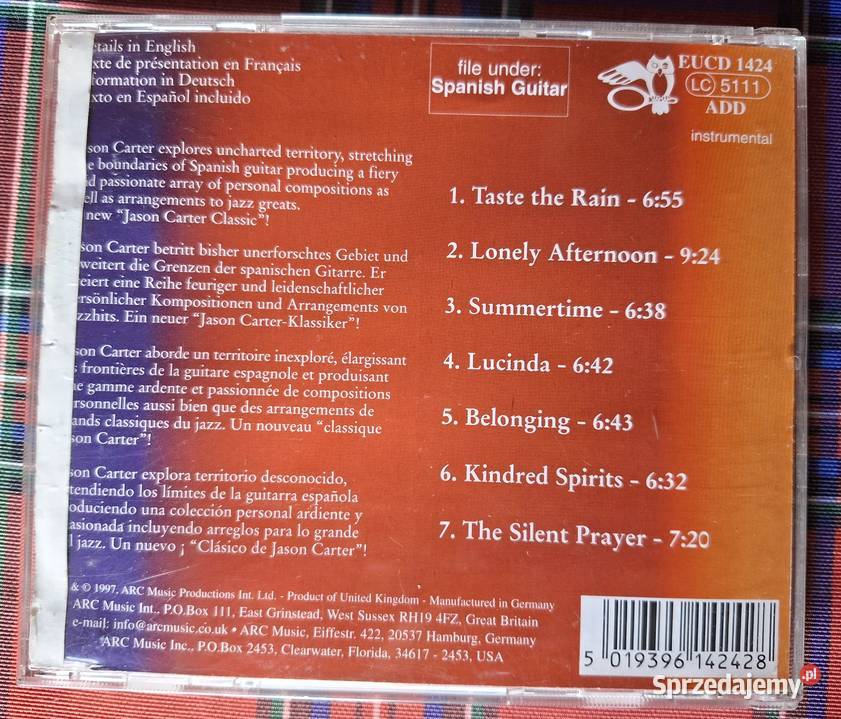 Jason Carter contemporary Spanish guitar CD Kraków