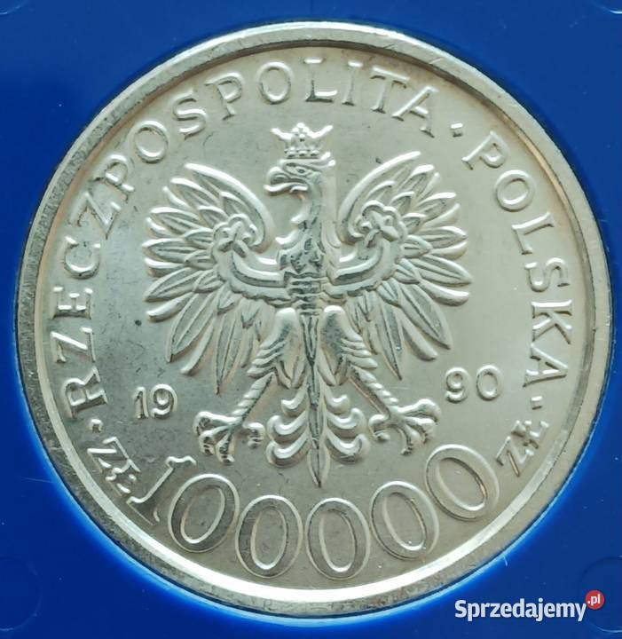 100 000 Solidarność 1990 r TYP B mennicze Konin