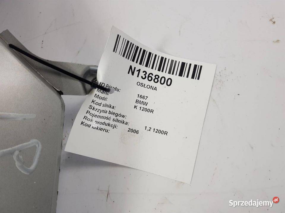 OSŁONA K 1200R ZBIORNIKA LEWA 7686645 Pozostałe Lipno