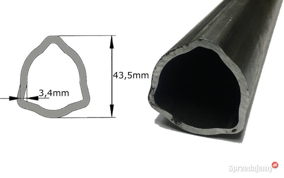 Rura WOM trójkąt 435 x 34 mm 150 APG TT433150 małopolskie Kamionna