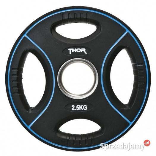 Obciążenia olimpijskie poliuretanowe czarne Thor Wałcz