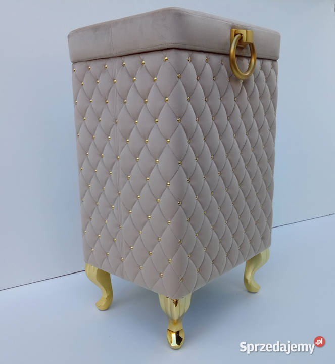 Kufer kosz na pranie bieliźniak Glamour beżowy