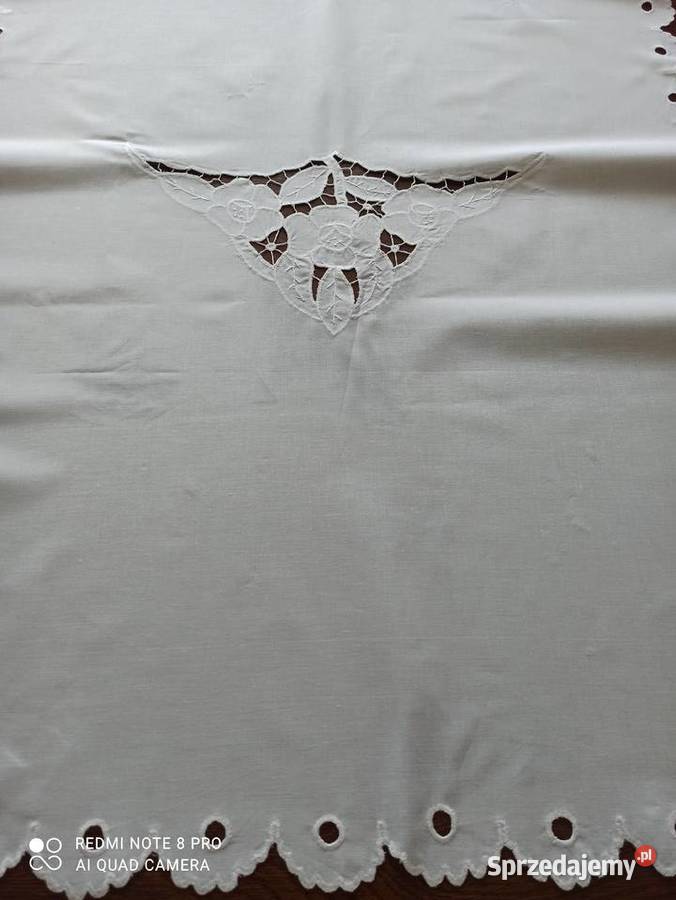 Serweta obrus 100 bawełna 155x85 PRL Białystok